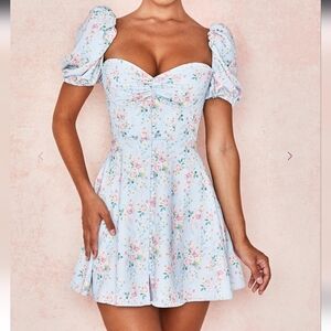 NWOT House of CB Aria Blue Floral Mini Dress - Small